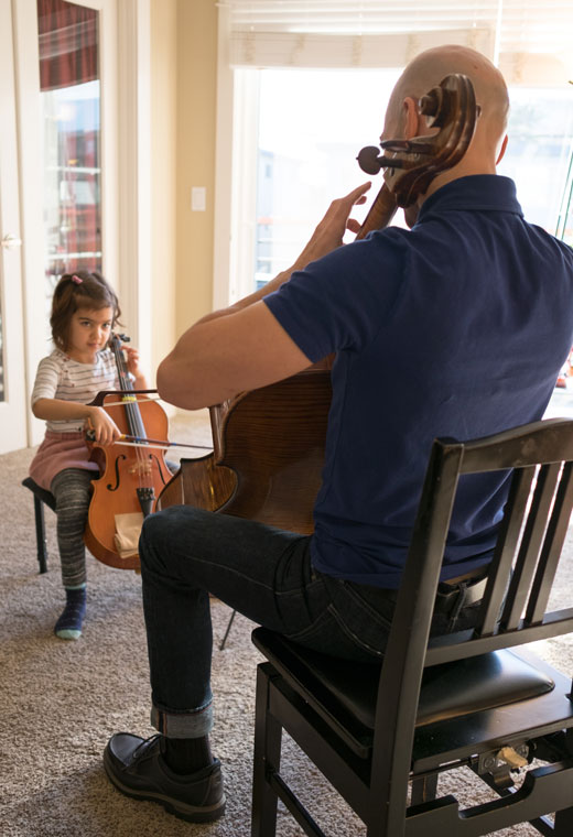 Cello Teacher and Cello Student